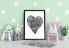 Picture poster In a frame A4 cm Heart Valentine's Day PD247