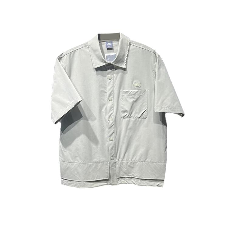 New Balance Shirts Men s Gray Lapel Moderate AMJ42305-OVN L