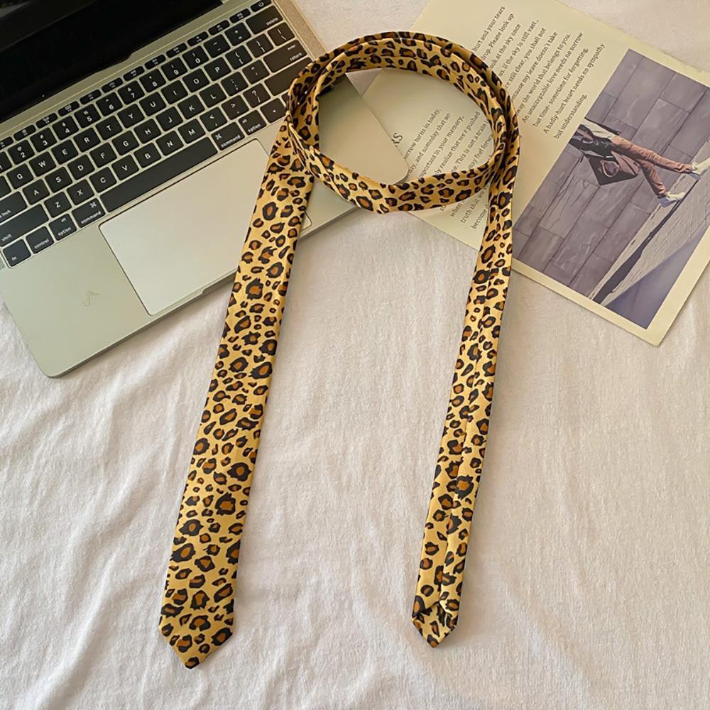 Long Skinny Necktie Scarf Decorative Accessory Striped Neck Tie Striped Waist Belt Women Men
