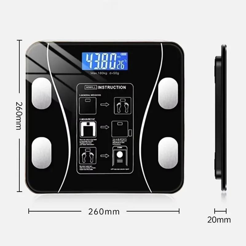 2025 Smart with Smart APP Synchronized Weight Scale Bathroom Digital Scale Bluetooth Body Fat Scale Body Composition Analyzer