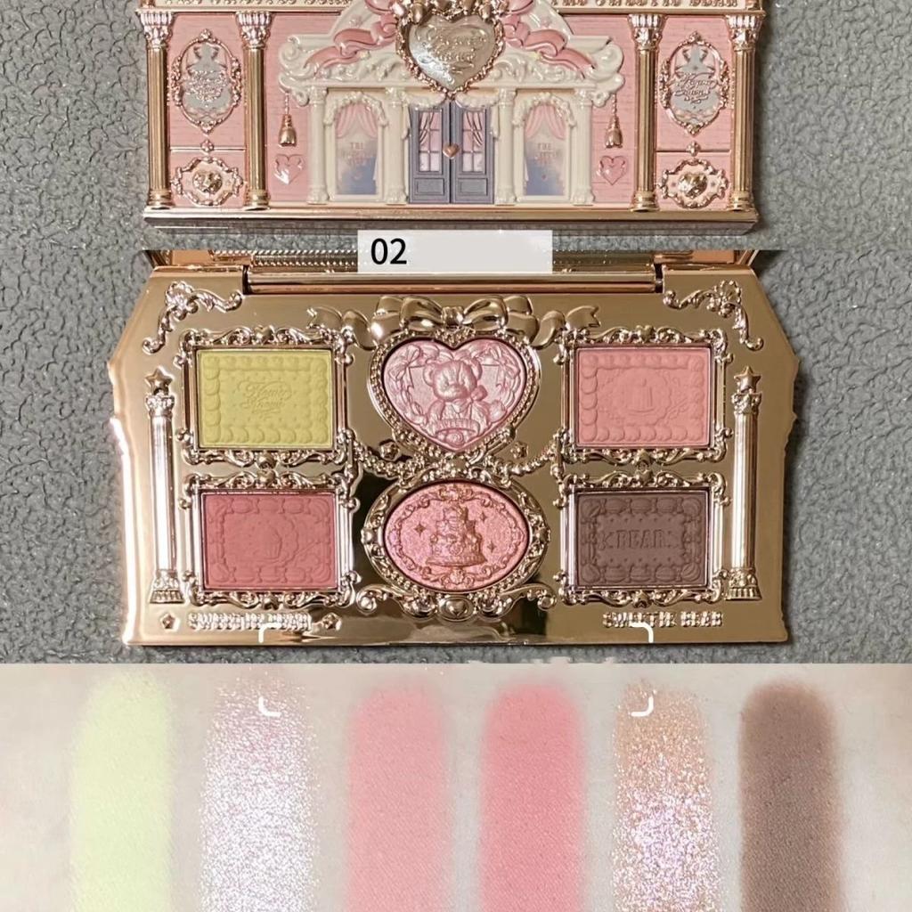 Flower Knows SWEETIE BEAR Highly Pigmented Eye Makeup Palette Eye Shadows Long Lasting Matte Shimmer Finish Cosmetics Gift Kit