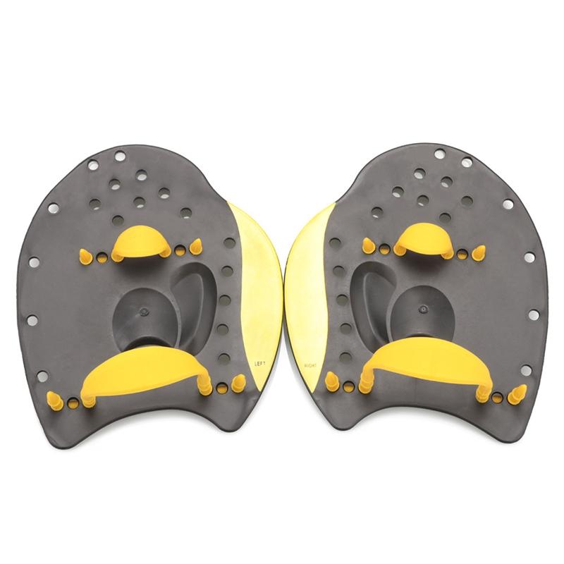 

Professional Swimming Hand Paddles for Kids Adults Durable Hand Fins with Adjustable Straps Swimming Training Supplies L жовтий