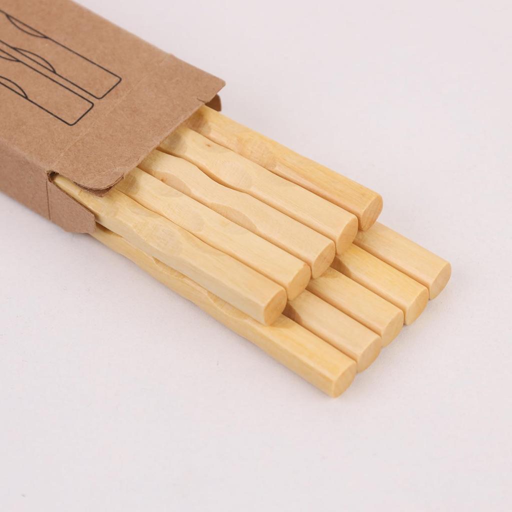 Takemi Wooden Chopsticks Stylish Set of 5 for Made from Materials - Chopsticks, Pairs, Non-Slip, 22.5cm, Guests, Eco-Friendly (Boxwood)