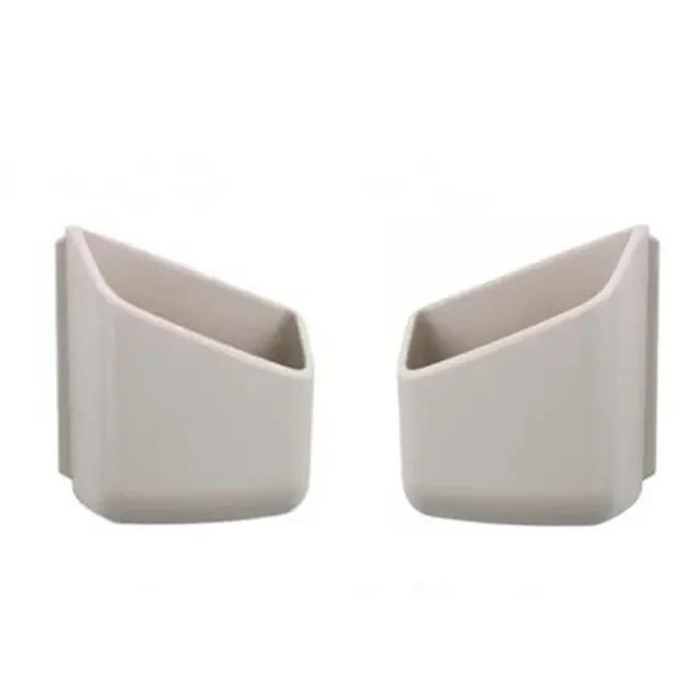 

1pair Car storage box - Saves space. Contains compartments for cigarettes, mobile phones, glasses and ID cards. бежевий