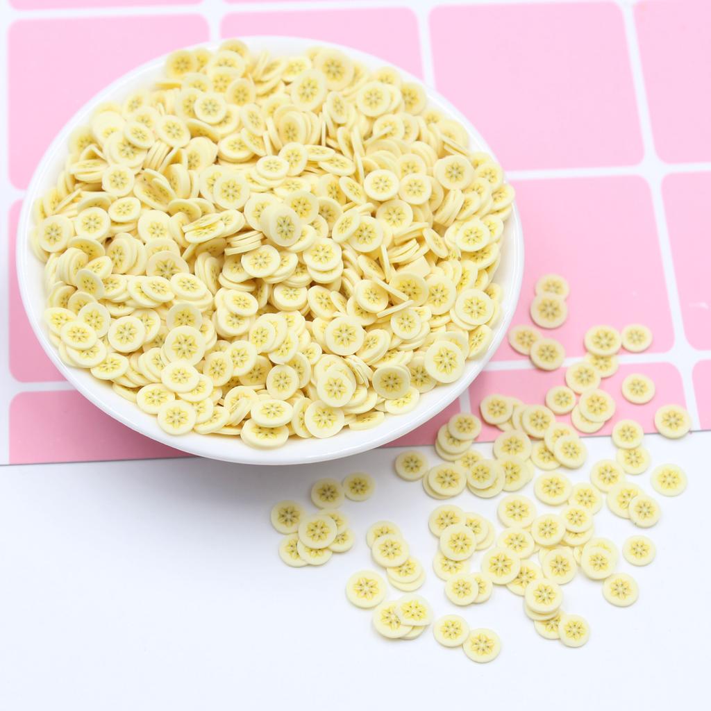 Hot Selling Miniature Polymer Clay Figurine Multi-Fruit Slices Sprinkles for Kids Craft and Slime