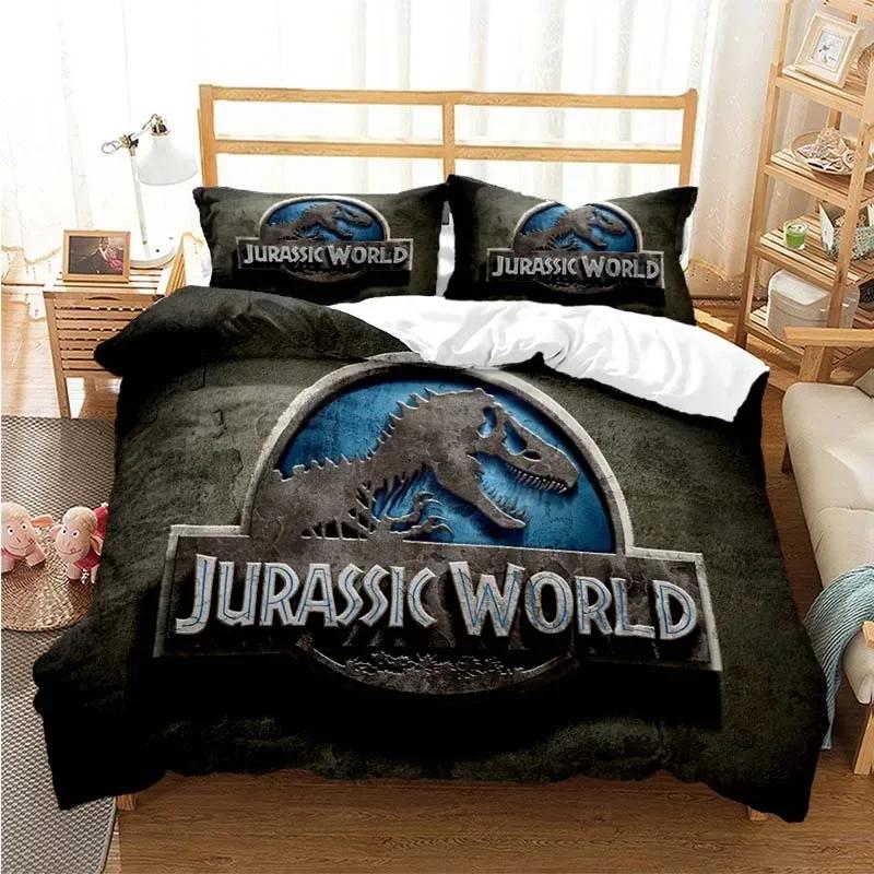 Jurassic Park Duvet Cover Set Dinosaur Bedding Sets Comforter Cover Set Single Twin Full Queen Size Youth Aldults Girl Boys Gift