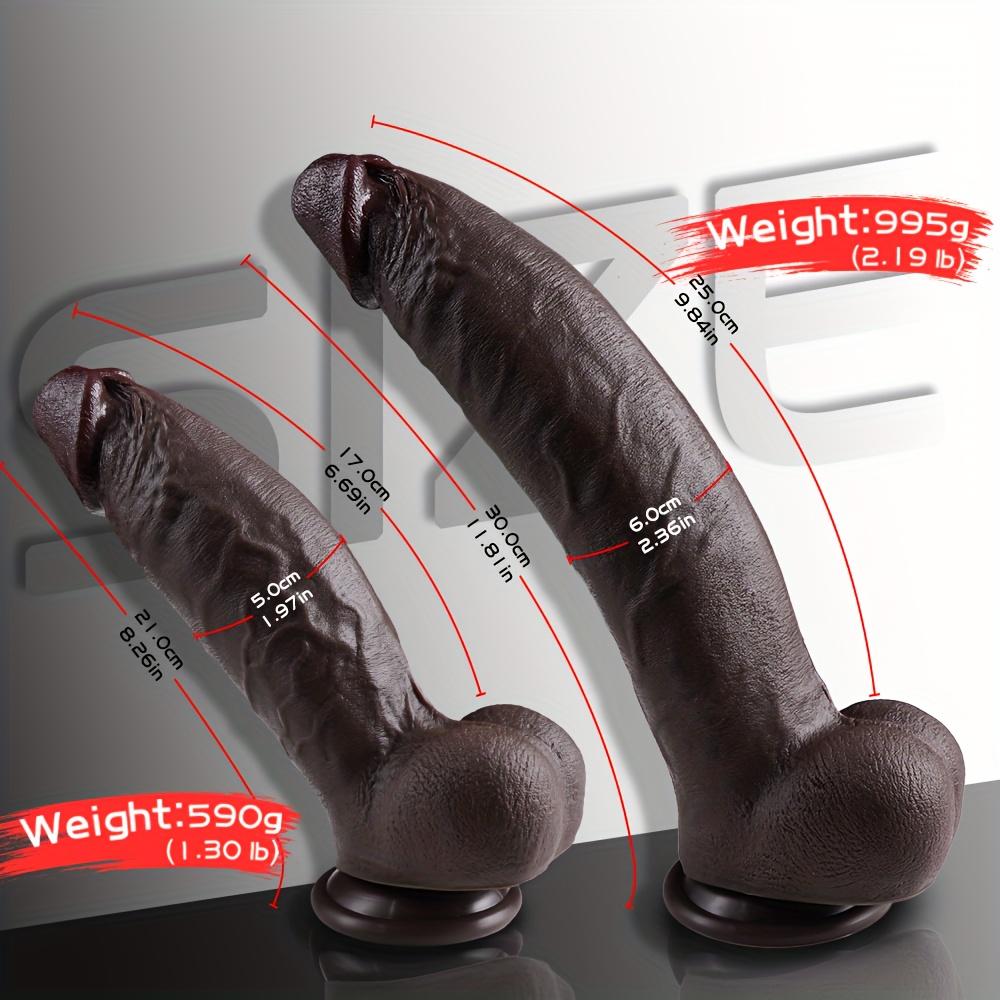 12.2'' Curved Silicone Dildo, Extra Long Realistic Suction Cup Dildo, Soft Texture, Body-Safe Adult Intimate Product, Discreet Packaging
