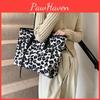 Elegant Black And Coffee Leopard Print Tote Bag For Women Ideal For Casual Outings And Work