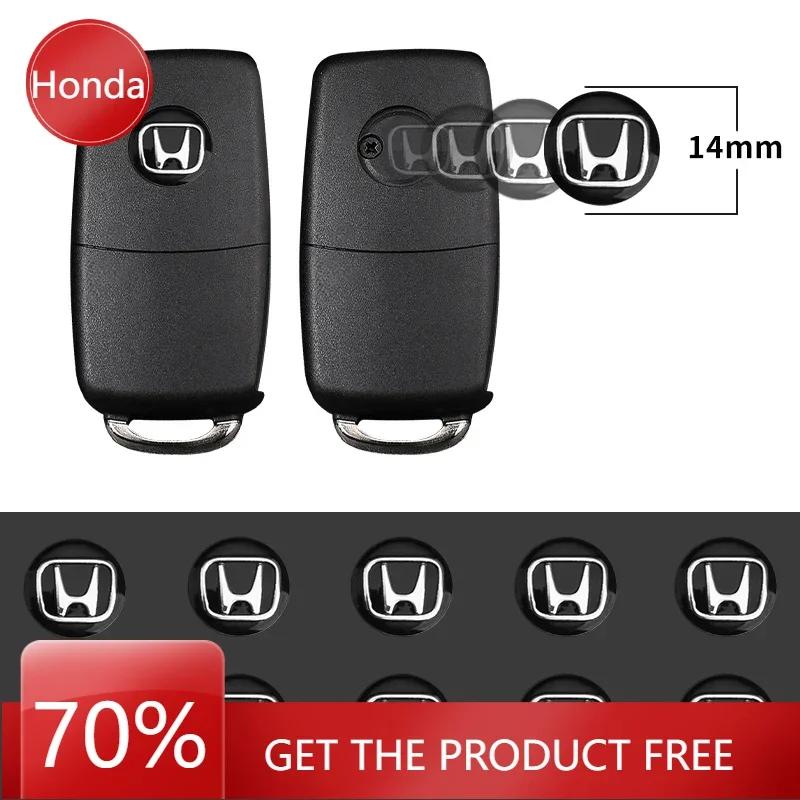 For Honda New 14mm Fob Car Logo Sticker for Car Remote Control Key For Honda Mugen Power TypeR Jazz City Civic Inspire Accord FI