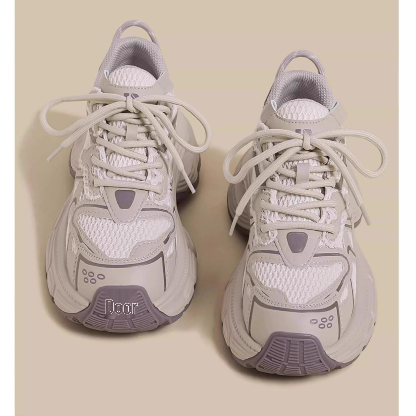 

2025 Fall Girls Sneakers: Versatile Mesh Dad Shoes for Big Kids Size 30 (18.6 cm) фиолетовый