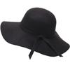 Filcowy Kapelusz Fedora dla Kobiet Rozmiar Dorosły 57 cm Klasyczna Moda Kapelusz na Występy Sceniczne z Dekoracyjnym Detalem w Kształcie Kokardy