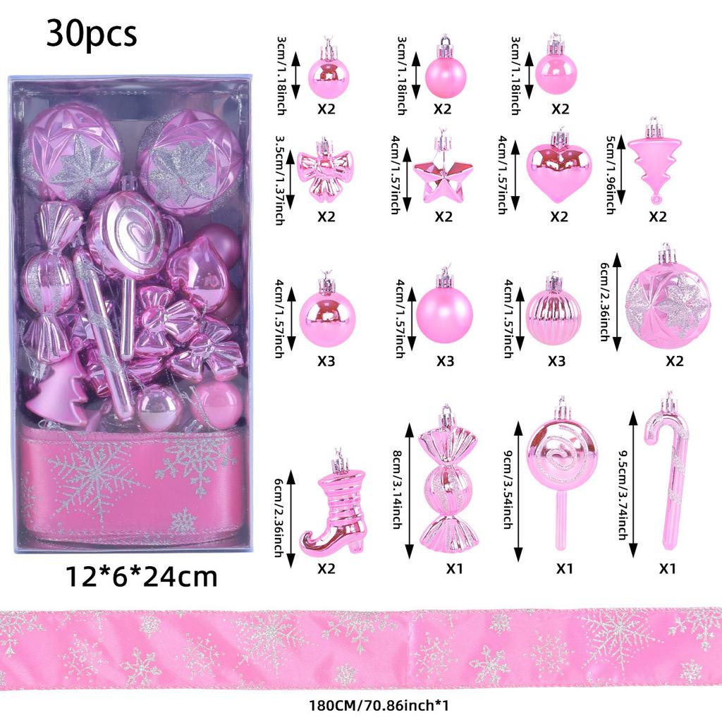 Christmas Balls Ornaments Delightful Classic Gift Set Shatterproof Plastic Decor for Xmas Tree Holiday Wedding Party Decorations