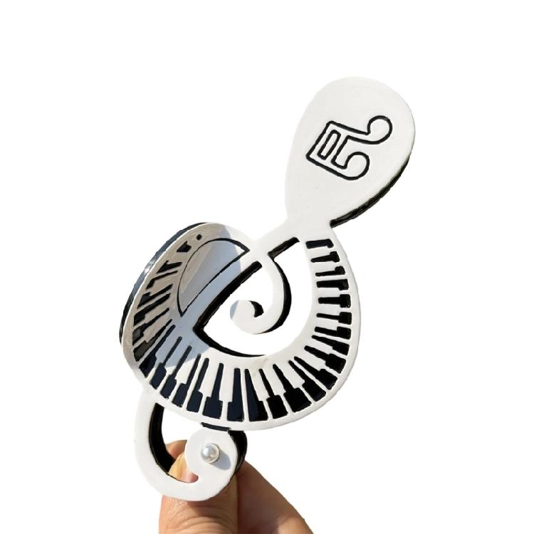 Acetate Hair Clip With Cartoon Tape Piano Design Musical Note Cassette Style For Trendy Women