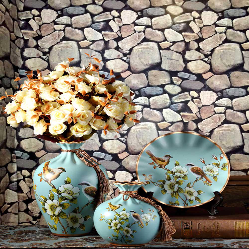 3D Wallpaper Sticker adhesive Leather effect Foam Tile 50cm x 50cm Stone,Pebbles