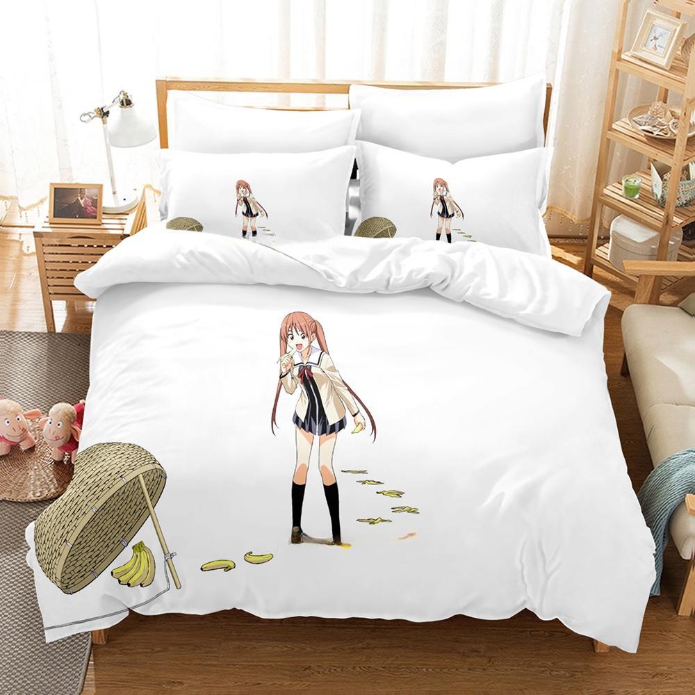 New Aho Girl Bedding Set Single Twin Full Queen King Size Bed Set Adult Kid Bedroom Duvet cover Sets Cool Anime Bed Sheet Set