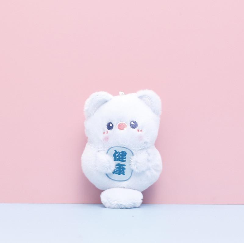 

Плюшевая игрушка кошка Лаки со пищалкой, мягкая набивная кукла, мультяшный подарок для детей