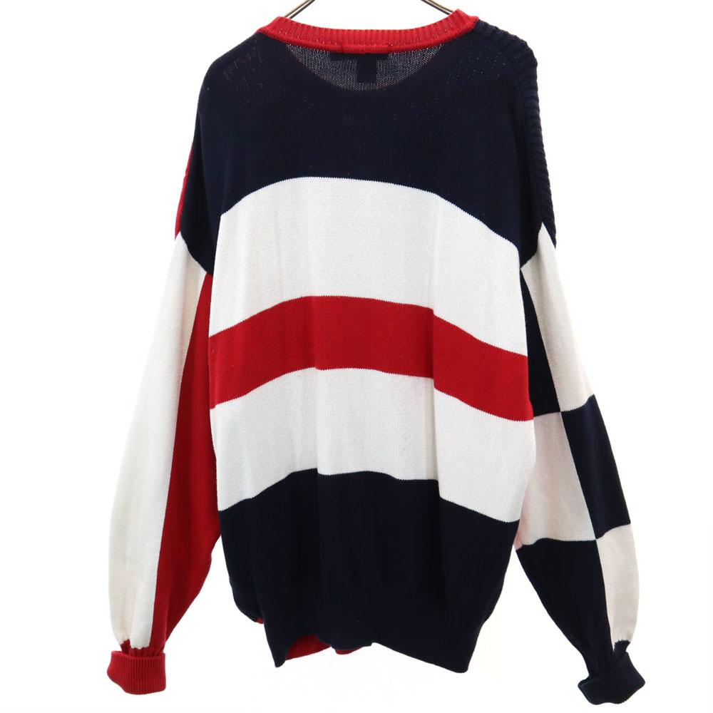 Nautica 90s Old Long Sleeve Sweater XL Navy Other Cable Knit Men's Used