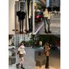 Cowhide Version~ Thick-soled Chelsea Short Boots Women's Round Head Elastic Band Thick Heel Medium Tube Martin Boots
