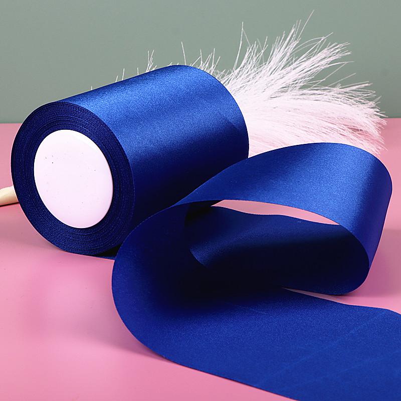 10cm Wide 22 Meters/Roll Champagne Satin Ribbon Polyester Ribbon for Wedding Chair/Car/Party Decoration Hand Sewing DIY