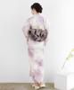 Yukata Unique Set Heiko Petite Heiko for Women Chrysanthemum Free [KYOETSU] [Kyoetsu] Set, Weave, Cream-colored Dress, 3-piece (Yukata, Obi, Obi)