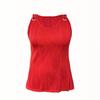 Dames Effen V-hals Mouwloos Los Tanktop Grote Maten