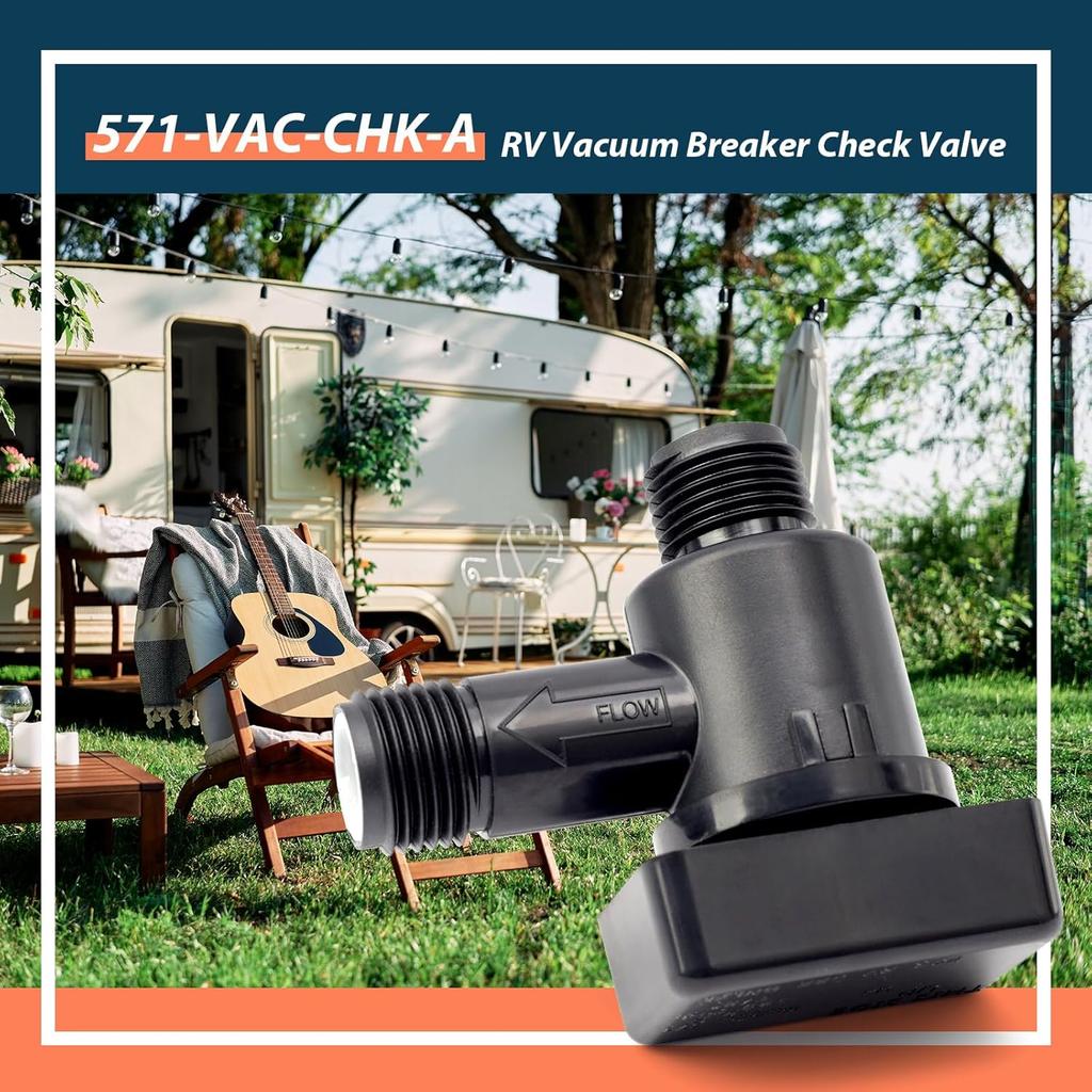RV Vacuum Breaker Check Valve Fit For B&B Model 571 Check Valve,571-VAC-CHK-A Camper Trailer Flusher Check Valve Replace Leaking Vacuum Breaker On