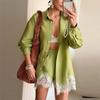 Women's White Long Sleeve Shirt Dress Button Front Casual Mini Dress