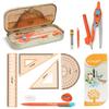 Student Ruler Math Protractor and Compass with Triangle Ruler Set for Classroom Supplies and School 12-Piece Set, Ruler,