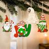 24 Stück Holz-Weihnachtswichtel-Anhänger für den Baum DIY Bastelset mit linierten Zeichnungen Perfekt für die Feiertags-Wohnungsdekoration für Weihnachten