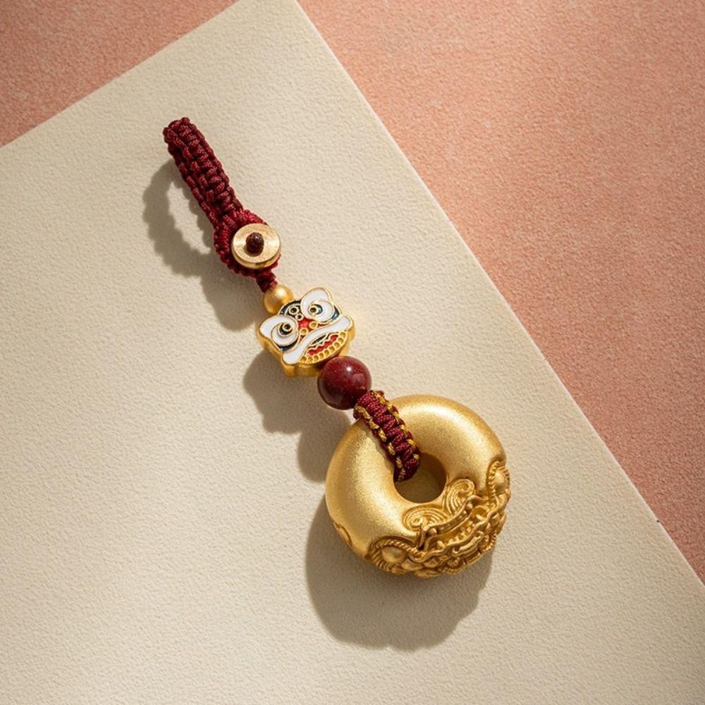 Brass Pixiu Car Key Chain Wealth Bag Ornaments Creative Peace Buckle  Gift