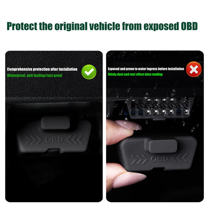 Car Obd Diagnostic Interface Protective Cover Silicone Obd Dust Cover Protective Cover Interior Trim Accessories Modification