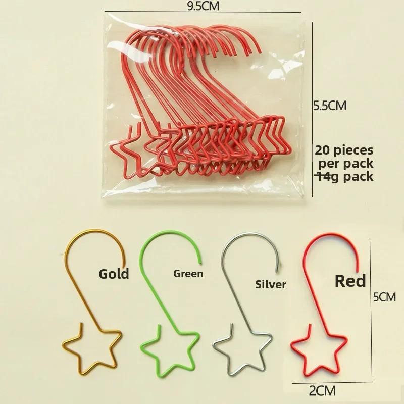 20 Stück S-förmige Haken Weihnachtshaken Weihnachtsbaum Dekorationszubehör zum Aufhängen von Weihnachtsgeschenken Heimaufbewahrungsorganisator