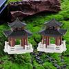 Miniature Chinese Ancient Building Pavilion Classic Mini Landscape Ornaments Garden Decor Courtyard Outdoor Miniature