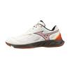 Badminton Shoes Wave Fang 2 One Piece Model Fit Grip Stability Resilience Hard Hitter White X Orange X Brown Cm 3E 27.0