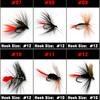 MNFT 10Pcs Various Dry Fly Fishing Lure Trout Salmon Dry Flies Fish Hook Size #6 #10 #12 Nymph Mosquito Lures Fishing Tackle