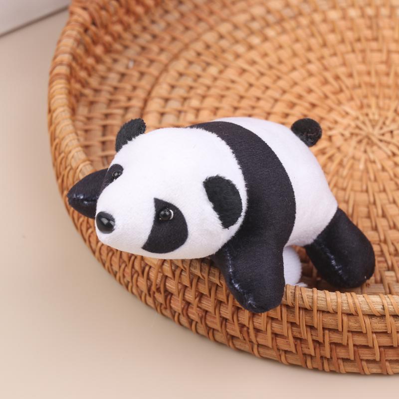 Cute Panda Plush Car Decoration Soft Stuffed Animal Handlebar Ornament For Bike Motorcycle Electric Vehicles Decoration