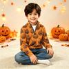Kids' Knit Sweatshirt with Halloween Print for Fall Festival