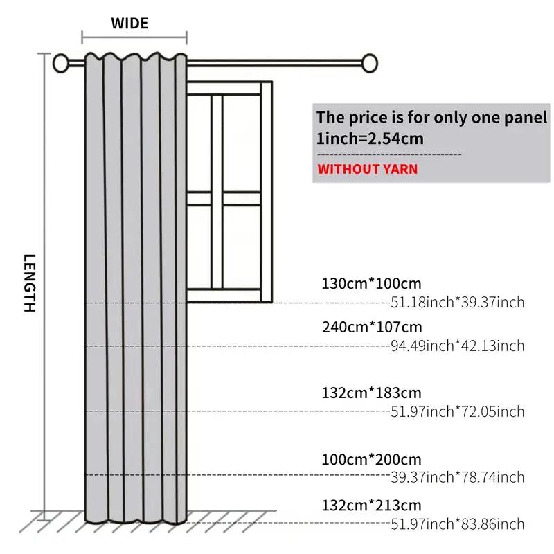 1pc Nordic Thickened Fabric Curtain, Thermal Insulation, Modern Simple Blackout Curtain For Window Walls, Living Rooms, Bedrooms