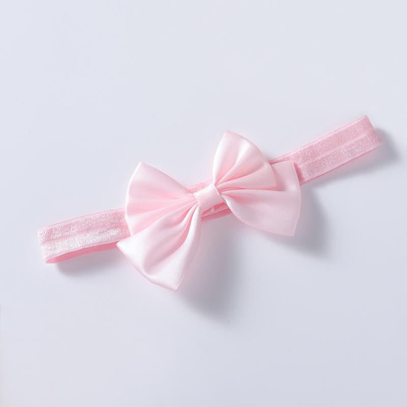 

Детская повязка на голову, детский головной убор, повязка на голову для мальчиков и девочек, украшение в виде банта, однотонные милые повязки на голову светло-розовый