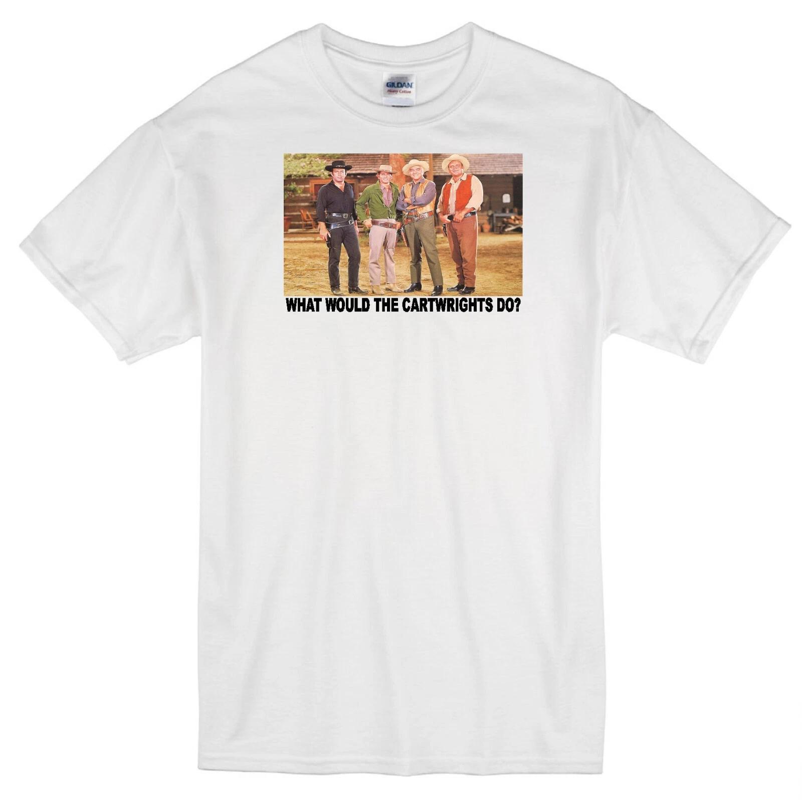 

CARTWRIGHTS WWD BONANZA TV WESTERN HOSS LITTLE JOE BEN PONDEROSA WHITE T-shirt L