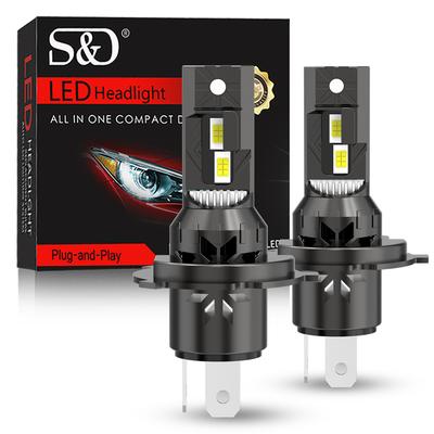 2 Stück 20000LM H7 LED-Scheinwerferlampen Mini Turbo H4 LED Fern-/Abblendlicht H1 H11 H8 9005 HB3 9006 HB4 40W Auto-Nebelscheinwerfer Scheinwerfer Auto Wireless Lampe 6500K Weiß