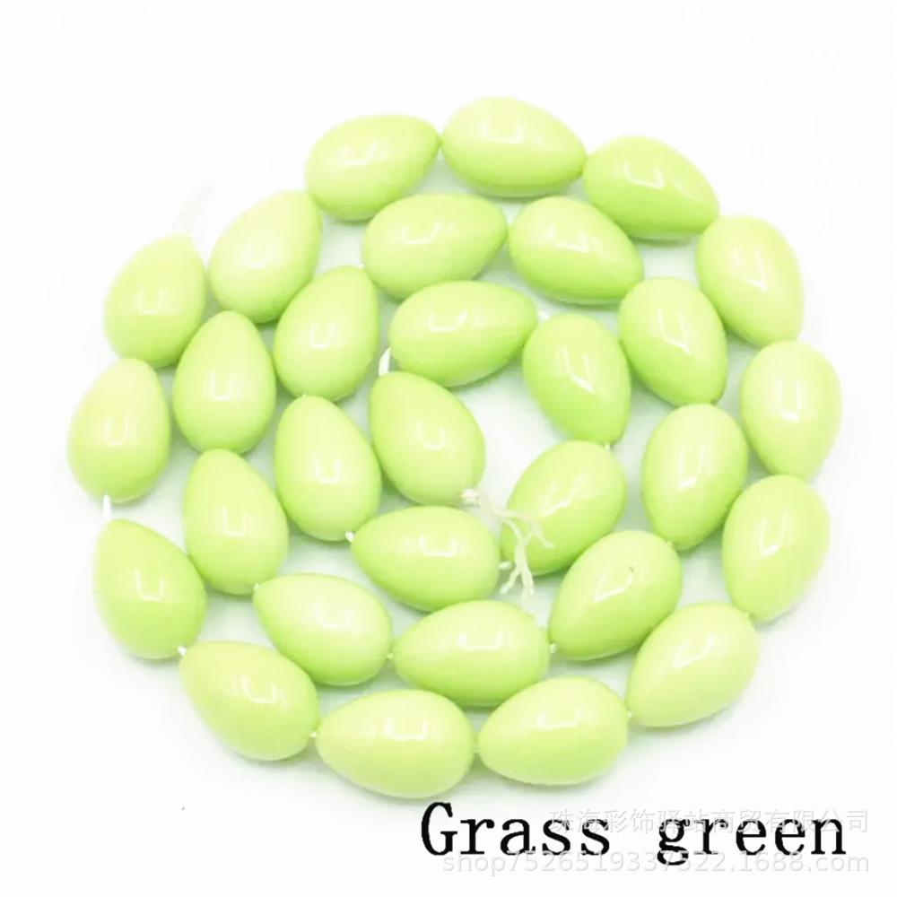 9x13mm Teardrop Glass Shell Beads - Painted, Non-Peeling, Loose Beads for DIY Jewelry.