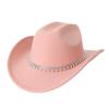 Western Europe and America cowboy top hat men's and women's casual cowboy hat small top hat fashion felt hat
