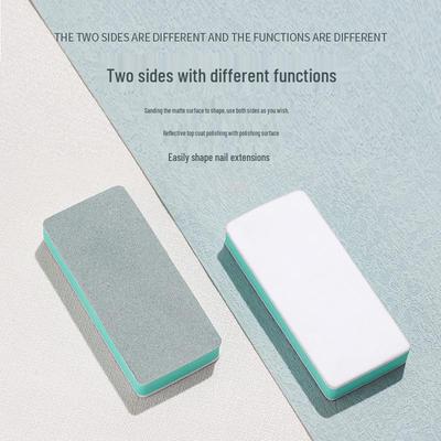 Bloc de Polissage Double Face pour Ongles: Papier de verre éponge Outil Nail Art