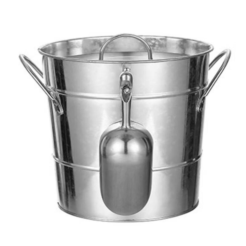 

Silver Galvanized Iron Ice Bucket