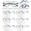 Metal Frame Blue Light Blocking Reading Glasses For Men Rero Double Bridge Square Eyeglasses Presbyopia Glasses