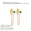EMANCO Zircon Birthstone Pendant Earrings 12 Zodiac Signs Stainless Steel Jewelry Party Gifts