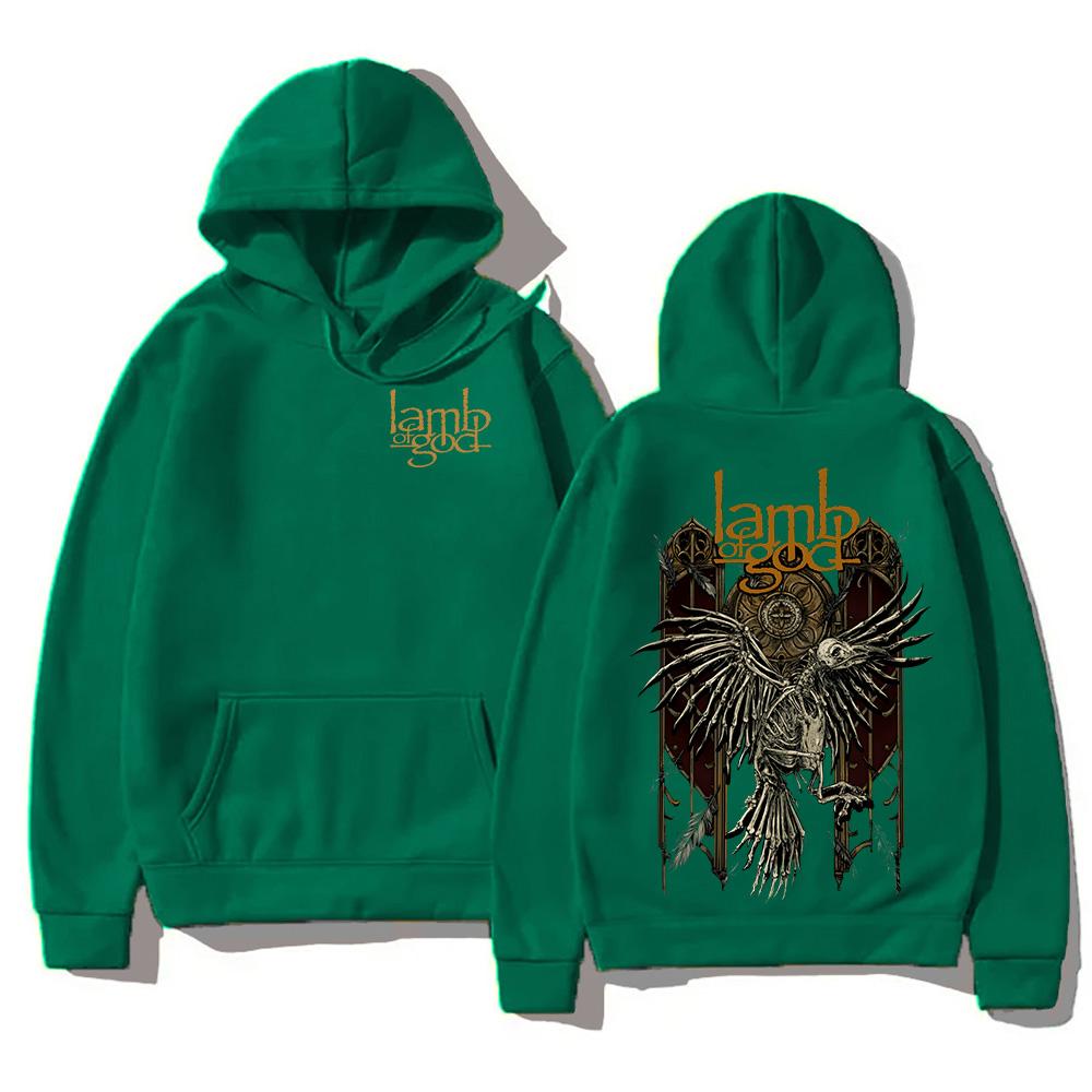 Lamb of God Heavy Mental Band T-shirt Hoodies Mens Retro Clothing Lamb of God Album Covers Graphic Sweatshirts Harajuku Pullover