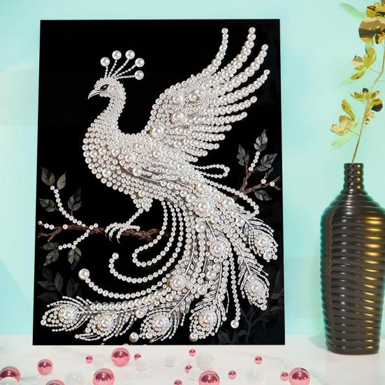 DIY Sada pro malování perličkami 3D plastová sada pro perličkové umění a řemesla Květinové a rybí vzory Perličkový umělecký projekt pro začátečníky i dospělé Domácí dekorace Slavnostní dárek