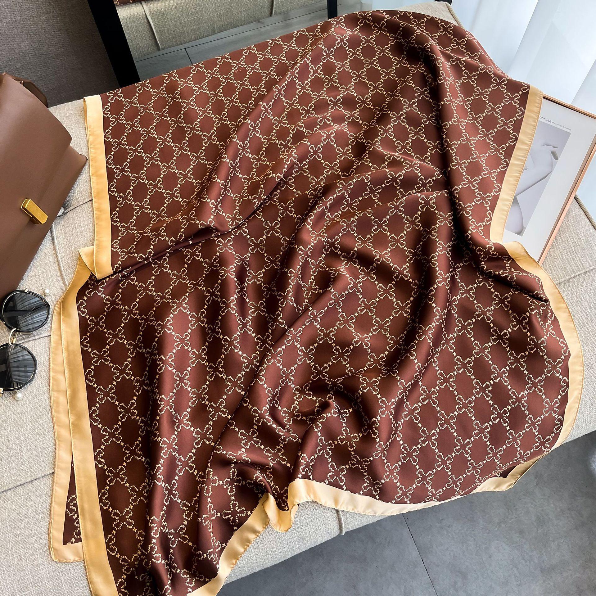 

Женская легкая шелковая шаль Li Brocade - универсальный шарф на весну/лето 180*90CM